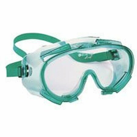 JACKSON SAFETY SAFETY Series 14387 Safety Goggles, Anti-Fog Lens, Polycarbonate Lens, PVC Frame, Green Frame 3000013